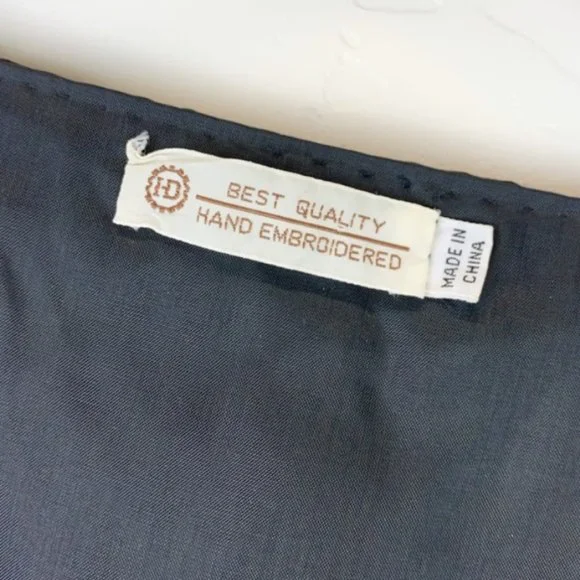 Vintage Handmade Sequin Beaded Butterfly Top M - Picture 3 of 6